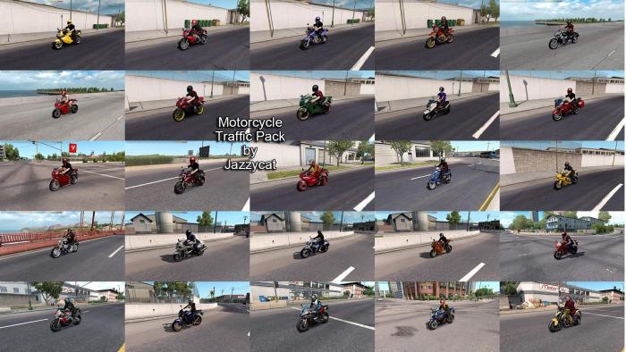MOTORCYCLE TRAFFIC PACK (ATS) BY JAZZYCAT V3.9.1