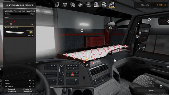 TABLE & WIND-SHIELD SET FOR ACTROS MP3 1.42