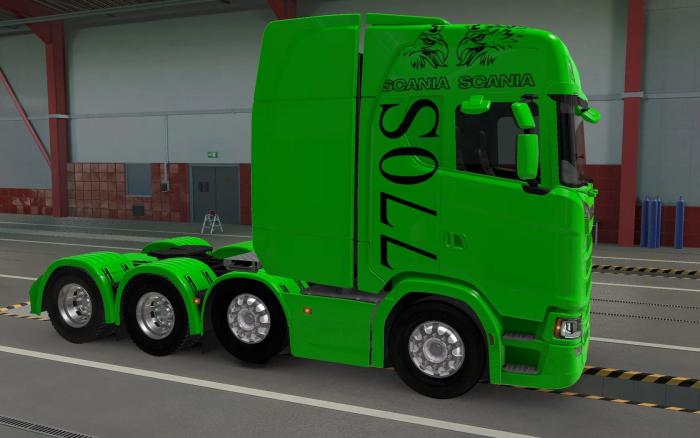 SKIN SCANIA S 2016 8X4 SPECIAL EDITION 770S GREEN 1.42
