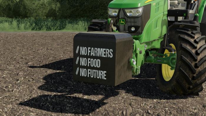 NO FARMERS - NO FOOD - NO FUTURE WEIGHT BLOCK V1.0