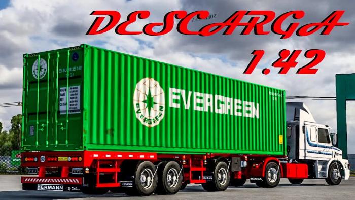 EVERGREEN CONTAINER TRAILER MOD - ETS2 1.43