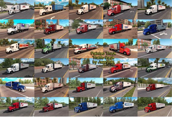 PAINTED TRUCK TRAFFIC PACK BY JAZZYCAT V4.5