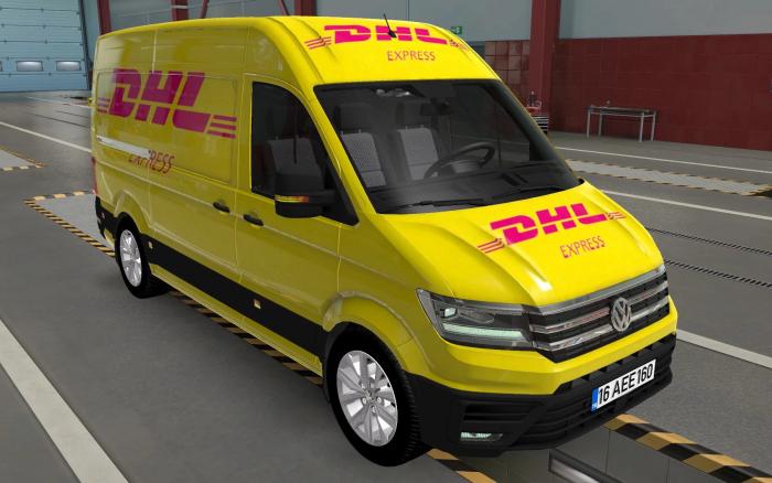 SKIN VOLKSWAGEN CRAFTER ETS2 AND ATS DHL EXPRESS 1.0 1.43