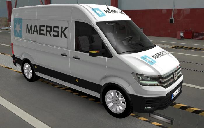 SKIN VOLKSWAGEN CRAFTER ETS2 AND ATS MAERSK 1.0 1.43