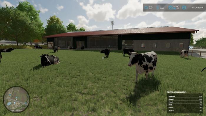 LARGE COWSHED WITH BALE ACCEPTANCE AND 500 ANIMALS V1.2.0.0