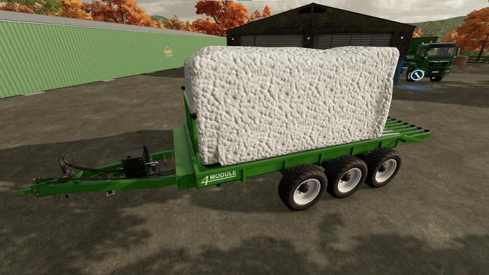 crazy fs19 cotton bale trailer mod