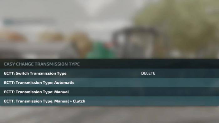 EASY CHANGE TRANSMISSION TYPE V1.0.0.0