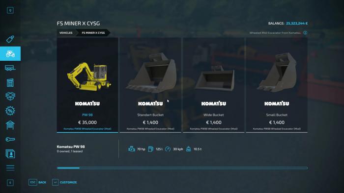 KOMATSU PW-98 V1.0.0.0