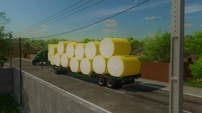 TRAILER BI-TRAIN COTTON BALES AUTOLOAD V1.0.0.0 » GamesMods.net - FS19